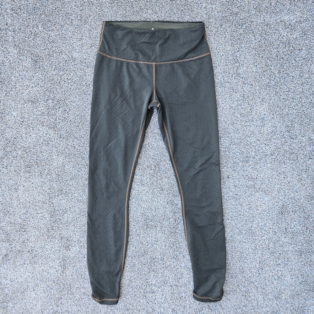 prAna Misty Leggings Dark Green Yoga Running Stretch Pants Womens Size Small
